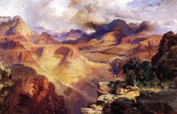 山 Painting - グランドキャニオン3の風景 トーマス・モラン山脈